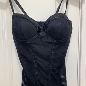 Black corset style tank top